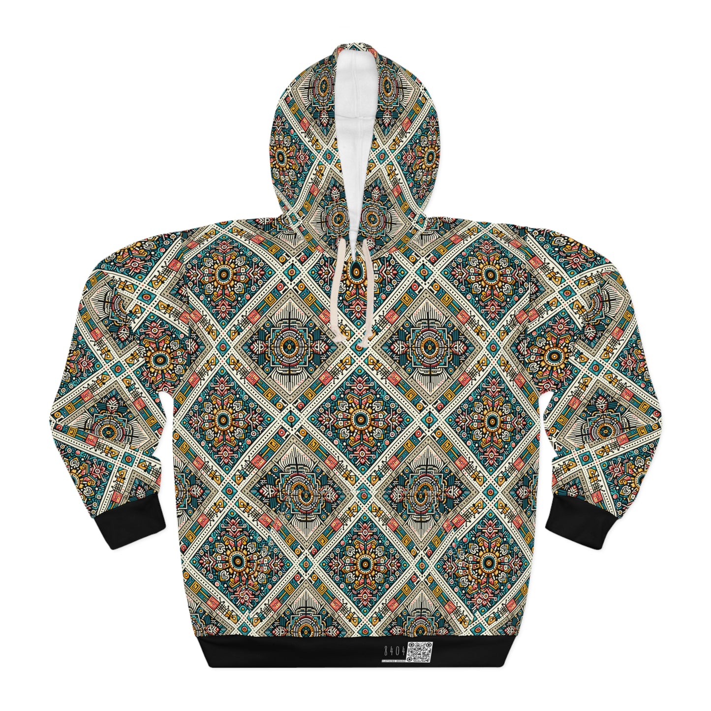 Cultural Fusion Tech Blend of Cultural Heritage With Tech-Inspired Elements Pullover Hoodie - 8404 Design-64