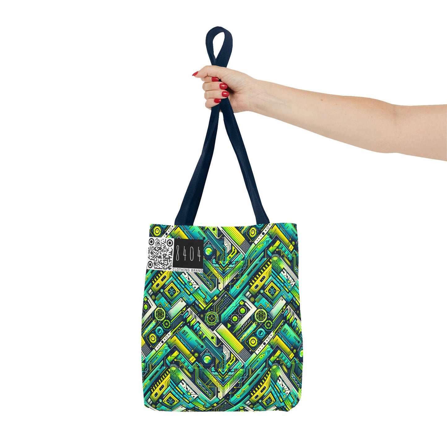 Tech-Infused Neon Tech-Forward Streetwear Tote Bag - 8404 Design-52