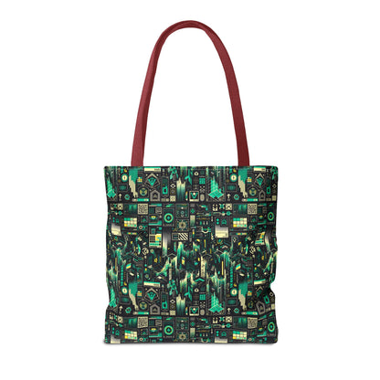 Digital Dystopia Tech Noir Tote Bag - 8404 Design-63