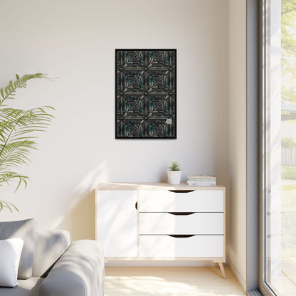 Tech Noir Futuristic Tech Aesthetic with a Dark Twist Matte Canvas, Framed (multi-color) - 8404 Design-59 A