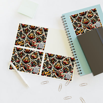 Fire & Flames Bold Streetwear Statement Sticker Sheets - 8404 Design-57