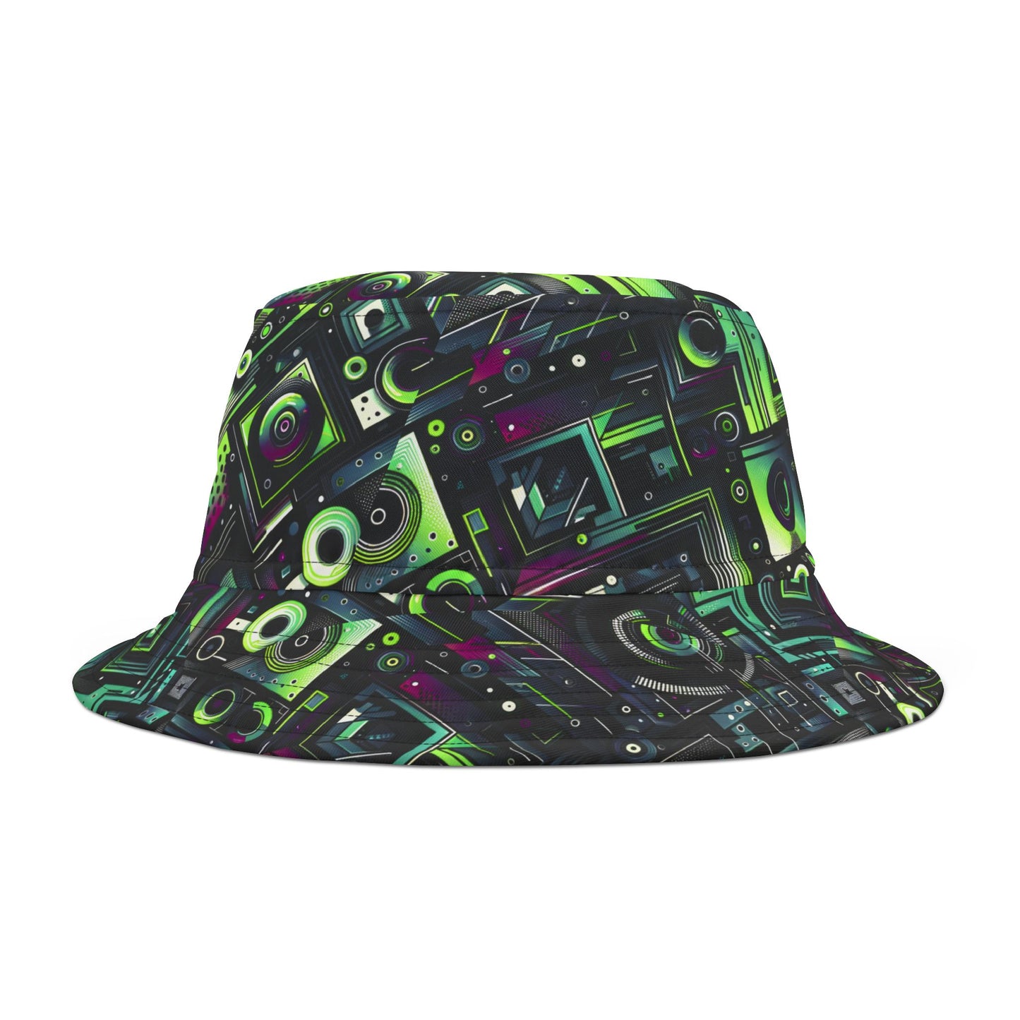 Tech-Tonal Graphics Tech-Forward Streetwear Bucket Hat - 8404 Design-62