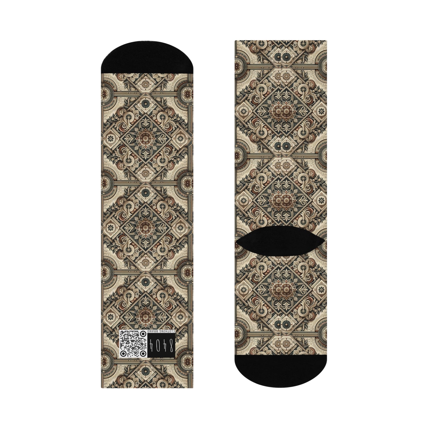 Graphic Workwear Capsule Artisanal Workwear Fusion Cushioned Crew Socks - 8404 Design-61