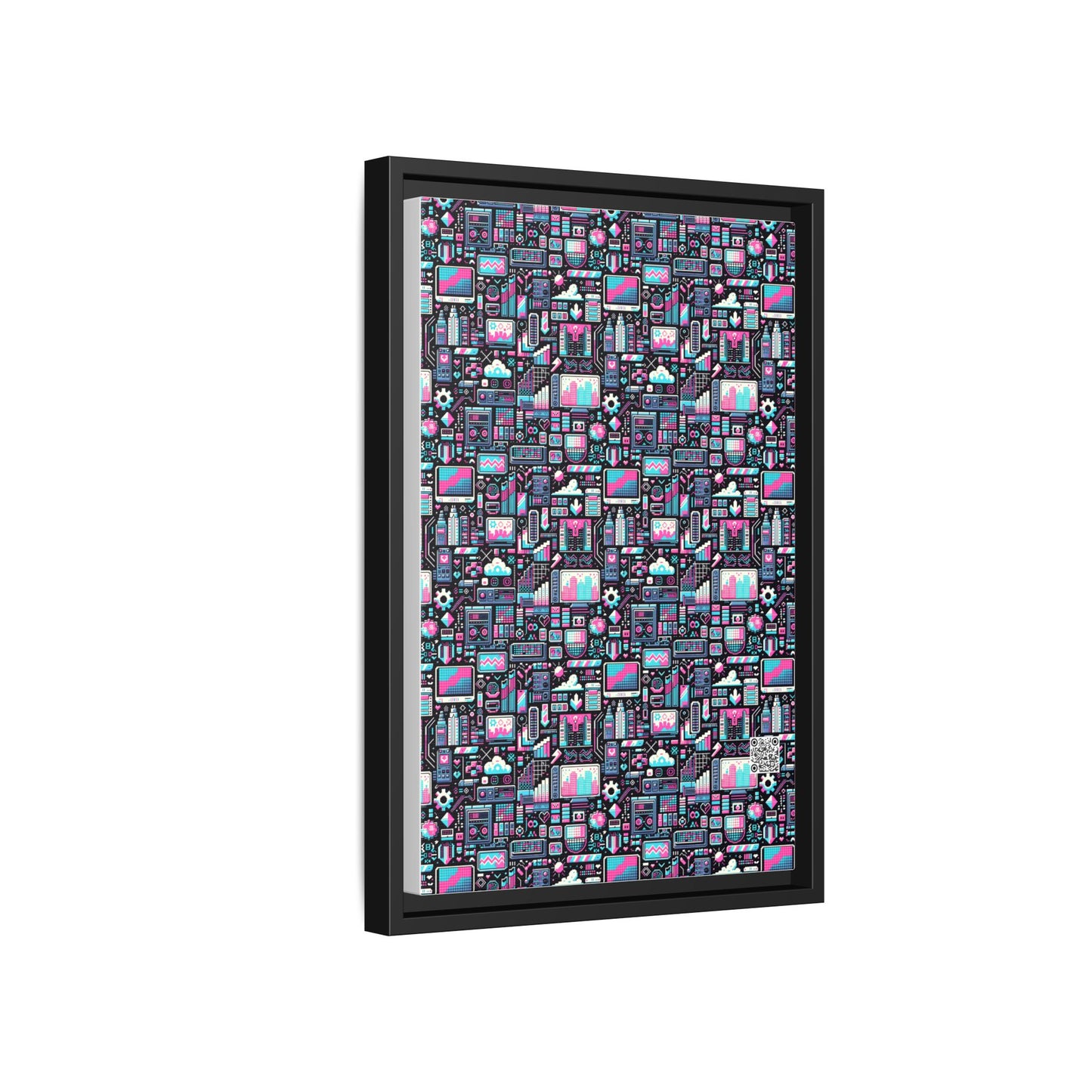 Digital Rebellion Youthful Streetwear with a Rebellious Digital Twist Matte Canvas, Framed (multi-color) - 8404 Design-71 B