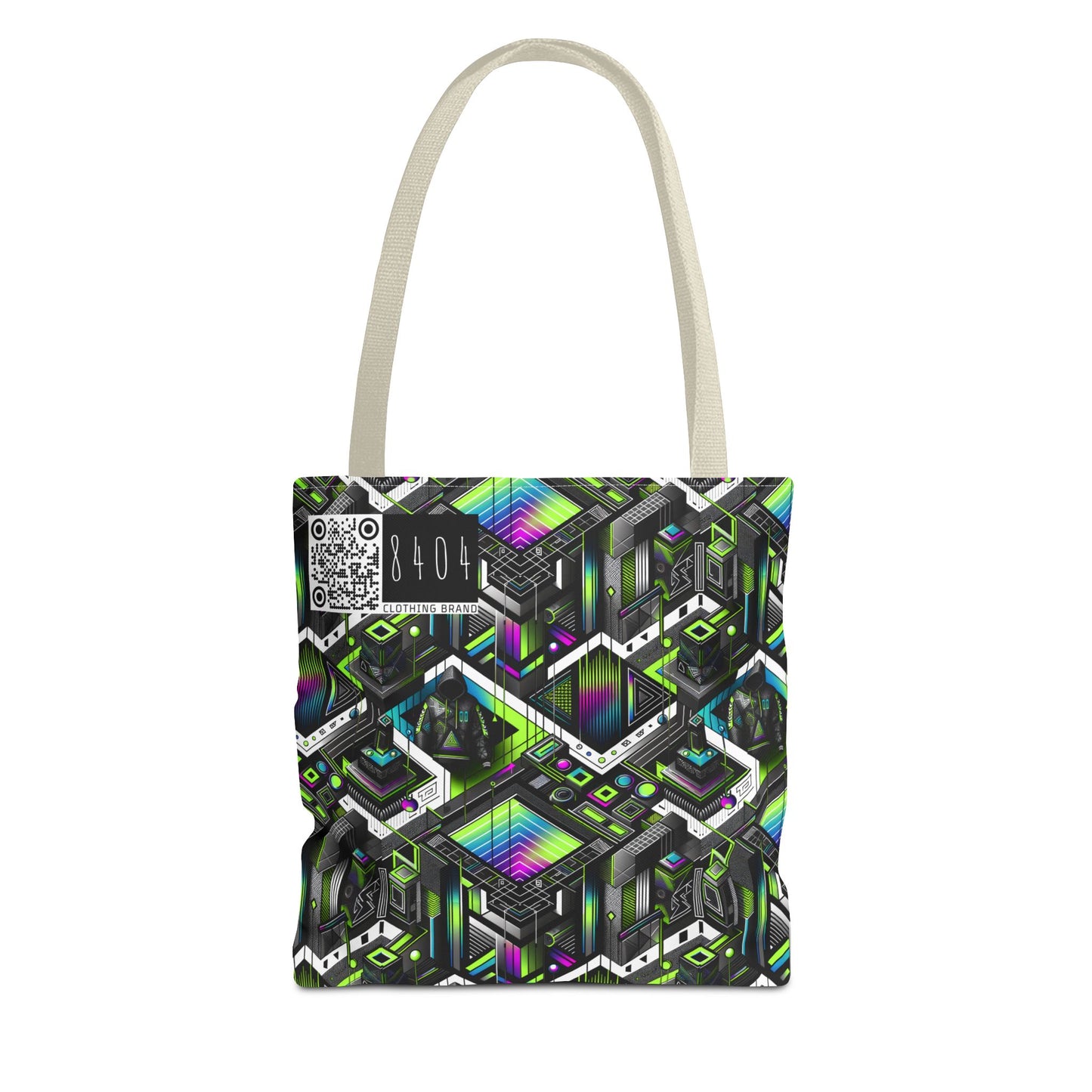 Retro Futurism Graphics Tech-Forward Streetwear Tote Bag - 8404 Design-52