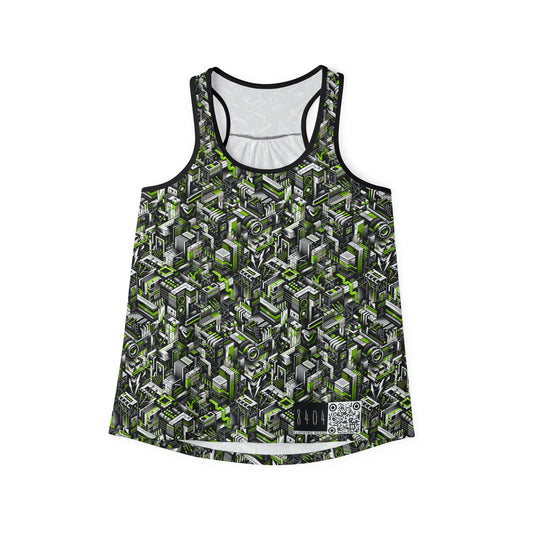 Graffiti Tech Fusion Bold Streetwear Fusion Women's Tank Top - 8404 Design-53