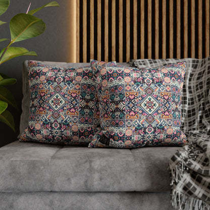 Spun Polyester Square Pillowcase - 8404 Design-02