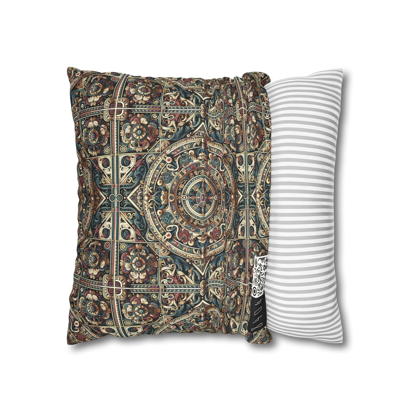 Urban Renaissance Historical Fusion With Street Edge Faux Suede Square Pillowcase - 8404 Design-57