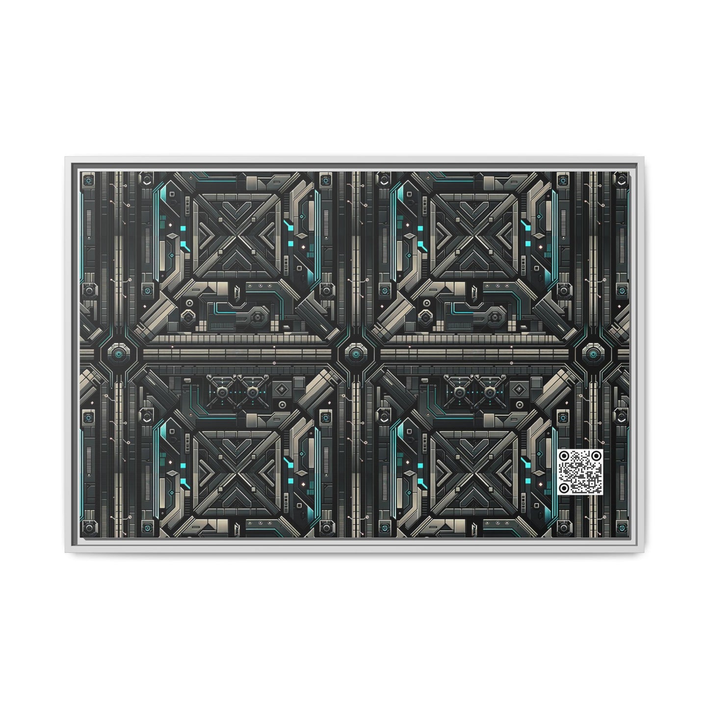 Tech Noir Futuristic Tech Aesthetic with a Dark Twist Matte Canvas, Framed (multi-color) - 8404 Design-59 A