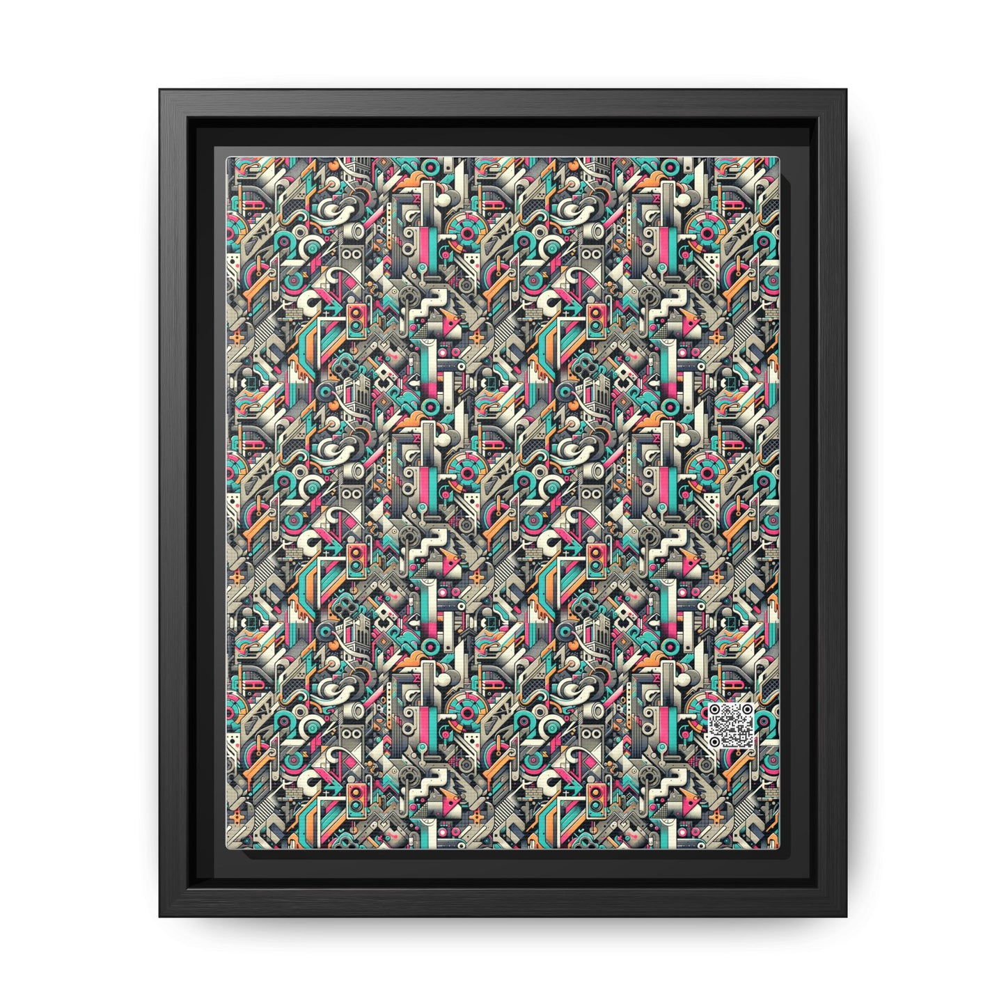 Digital Street Art Urban Street Style Matte Canvas, Framed (multi-color) - 8404 Design-74 B