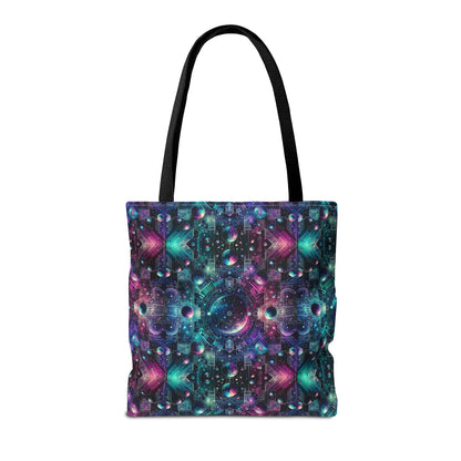 Galactic Hues Tech-Forward Cosmic Fusion Tote Bag - 8404 Design-59