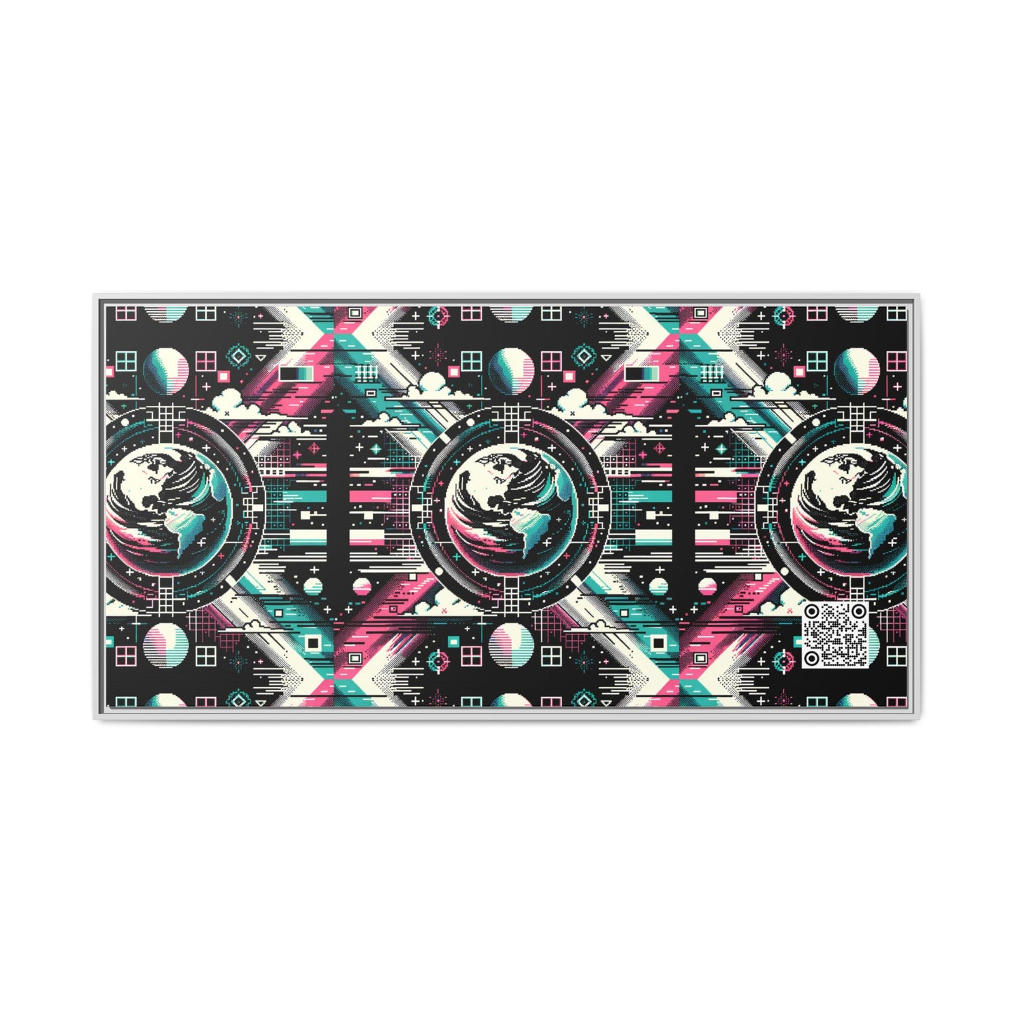 Digital Artistry Digital-native Streetwear Matte Canvas, Framed (multi-color) - 8404 Design-62 B