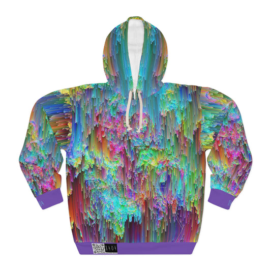 8404's Unisex Adult "Trippy Rainfall in Purple" Fashion Pullover Hoodie