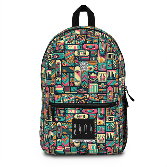 Skate Culture Revival Urban Retro Cool Backpack - 8404 Design-61