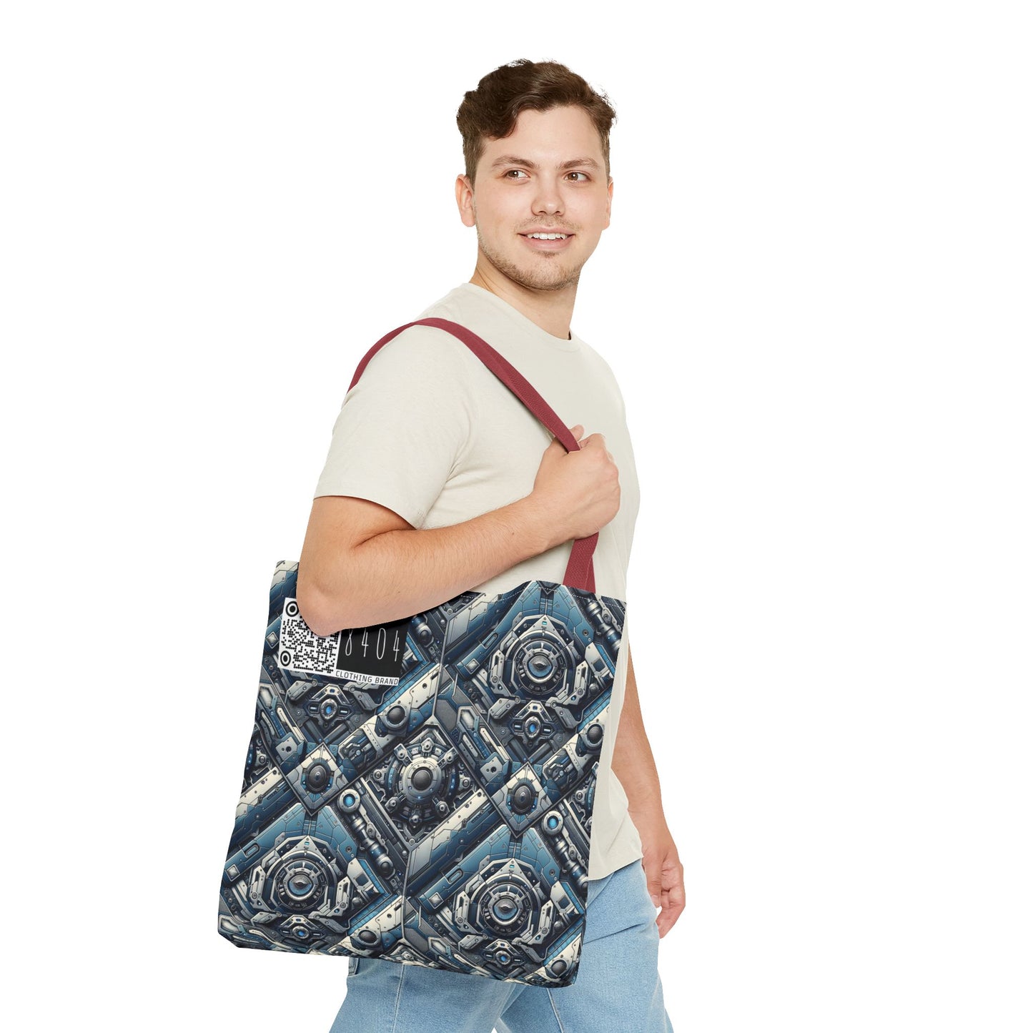 Tech Utility Fusion Tech-Forward Utility With a Futuristic Edge Tote Bag - 8404 Design-43