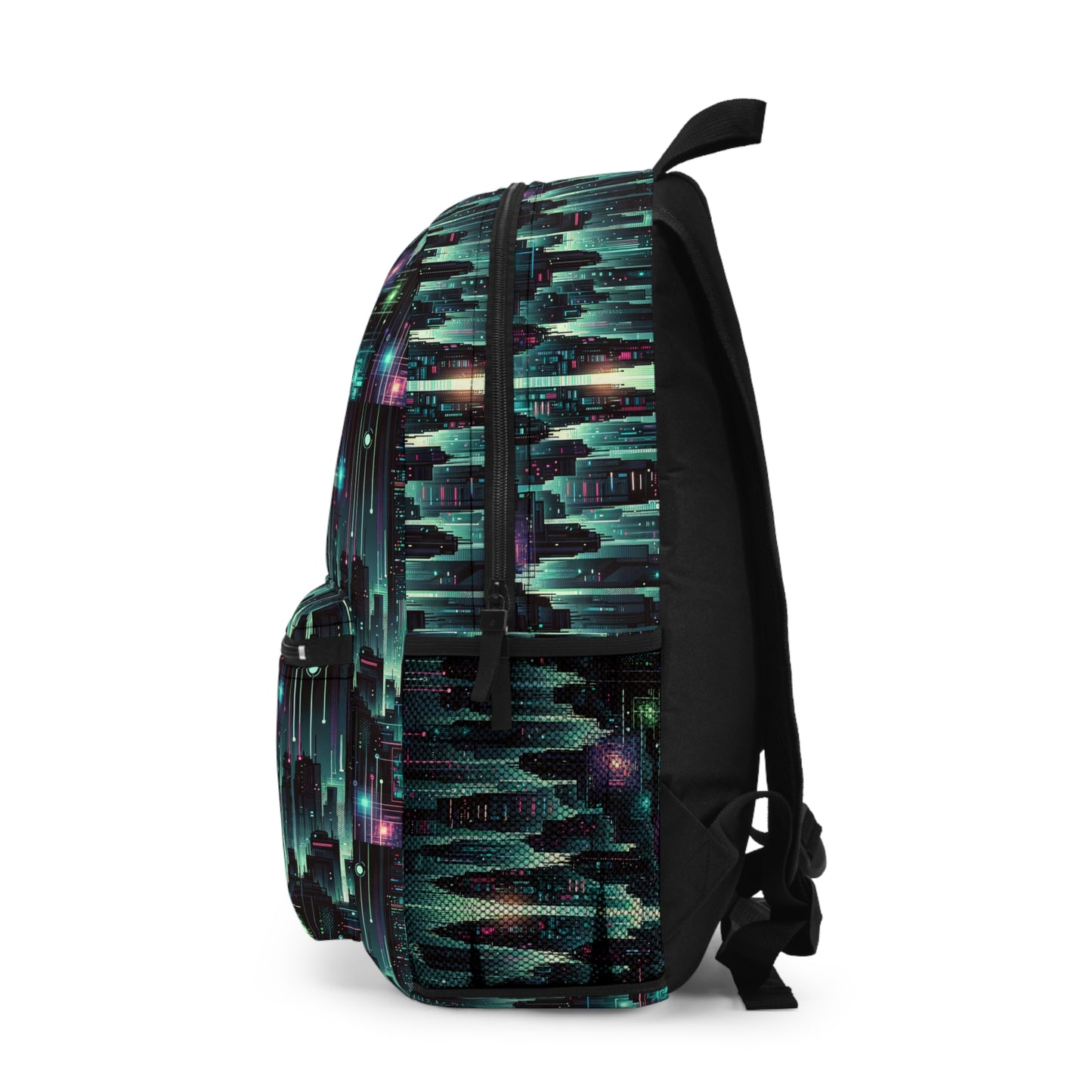 Tech Noir Graphics Cyberpunk Tech Aesthetic Backpack - 8404 Design-69
