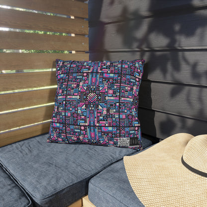 Digital Rebellion Youthful Streetwear with a Rebellious Digital Twist Outdoor Pillow - 8404 Design-65