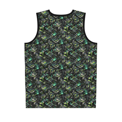 Tech-Infused Graphics Tech-Forward Streetwear Basketball Jersey - 8404 Design-47