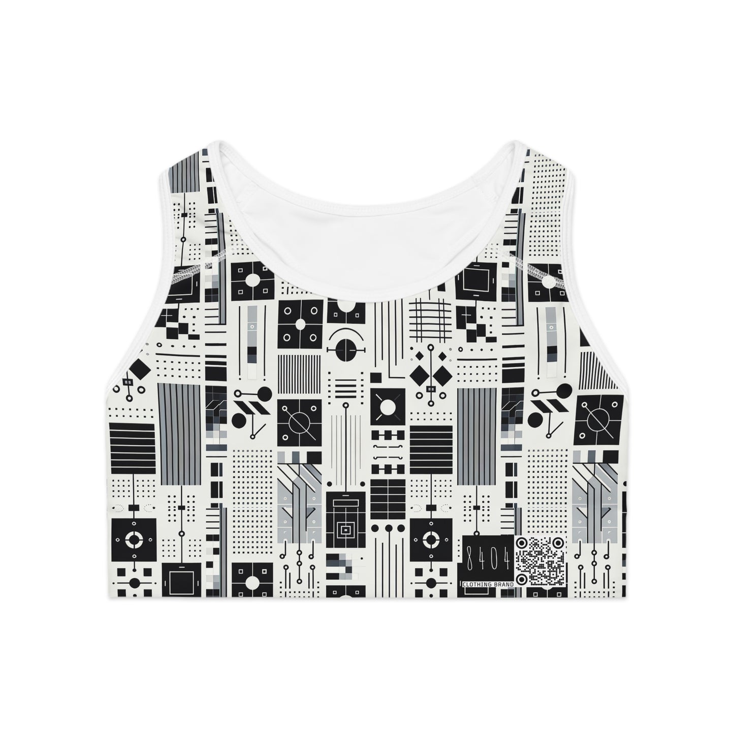 Digital Minimalism Minimalist Tech Sports Bra - 8404 Design-54