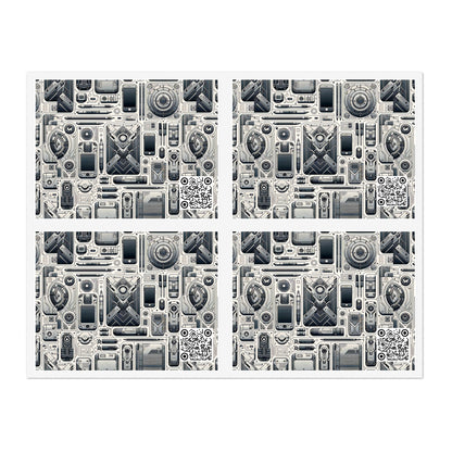 Tech Utility Gear Tech-Forward Minimalism Sticker Sheets - 8404 Design-39