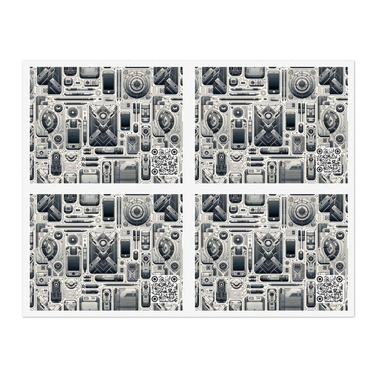 Tech Utility Gear Tech-Forward Minimalism Sticker Sheets - 8404 Design-39