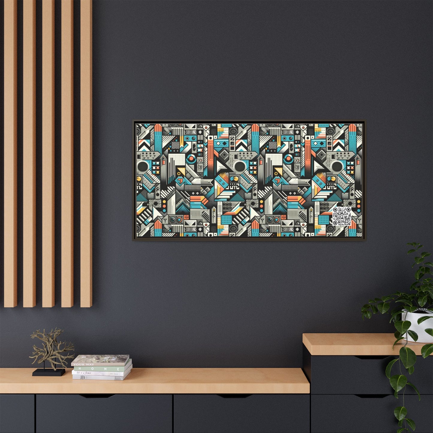 Digital Street Art Urban Street Style Matte Canvas, Framed (multi-color) - 8404 Design-81 B