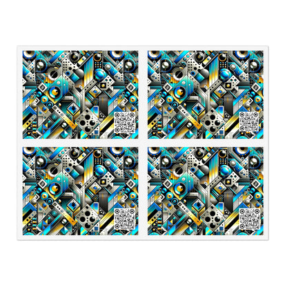 Tech Art Fusion Tech-Forward Streetwear Sticker Sheets - 8404 Design-50