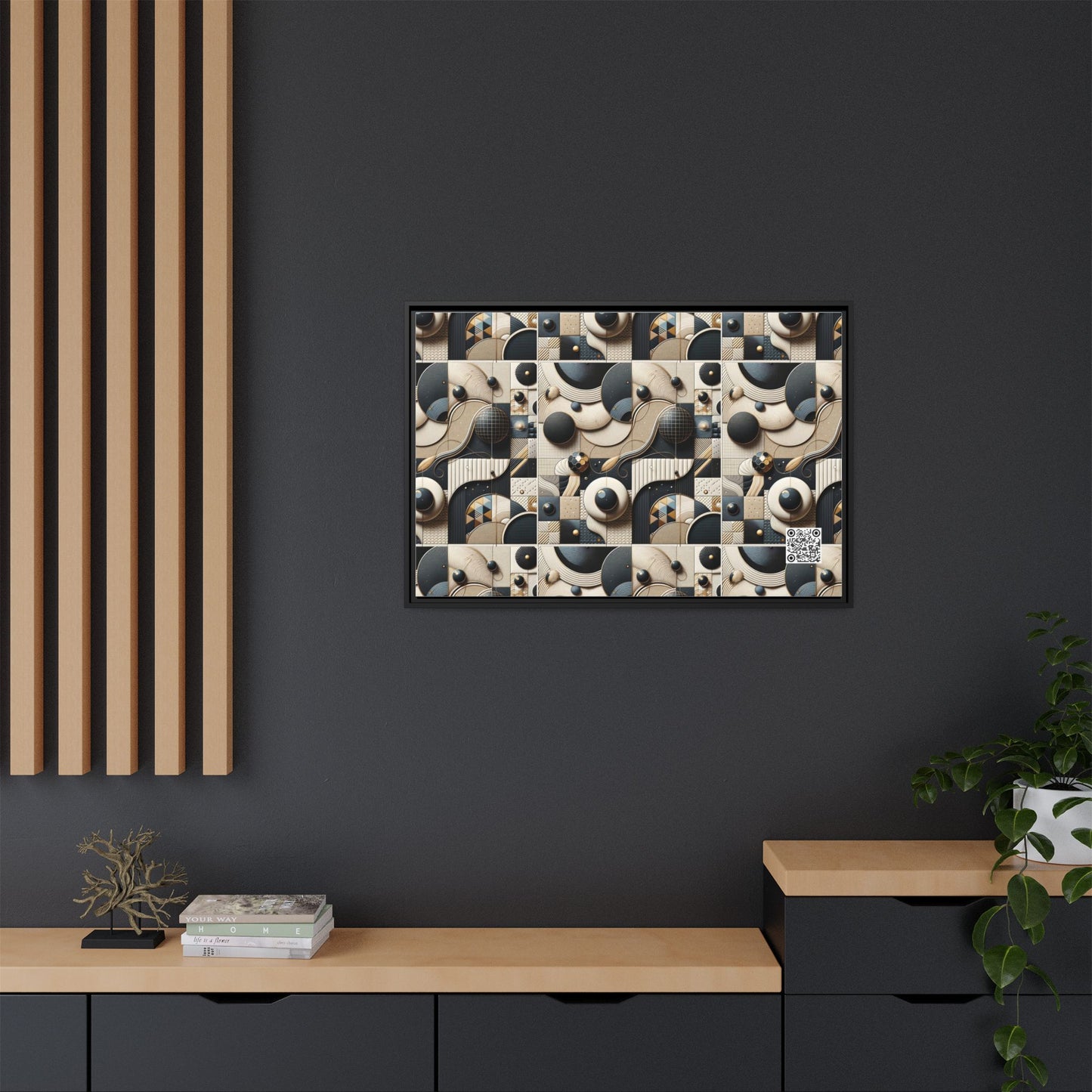 Tech-forward Luxe Streetwear Tech Luxe Fusion Matte Canvas, Framed (multi-color) - 8404 Design-71 A