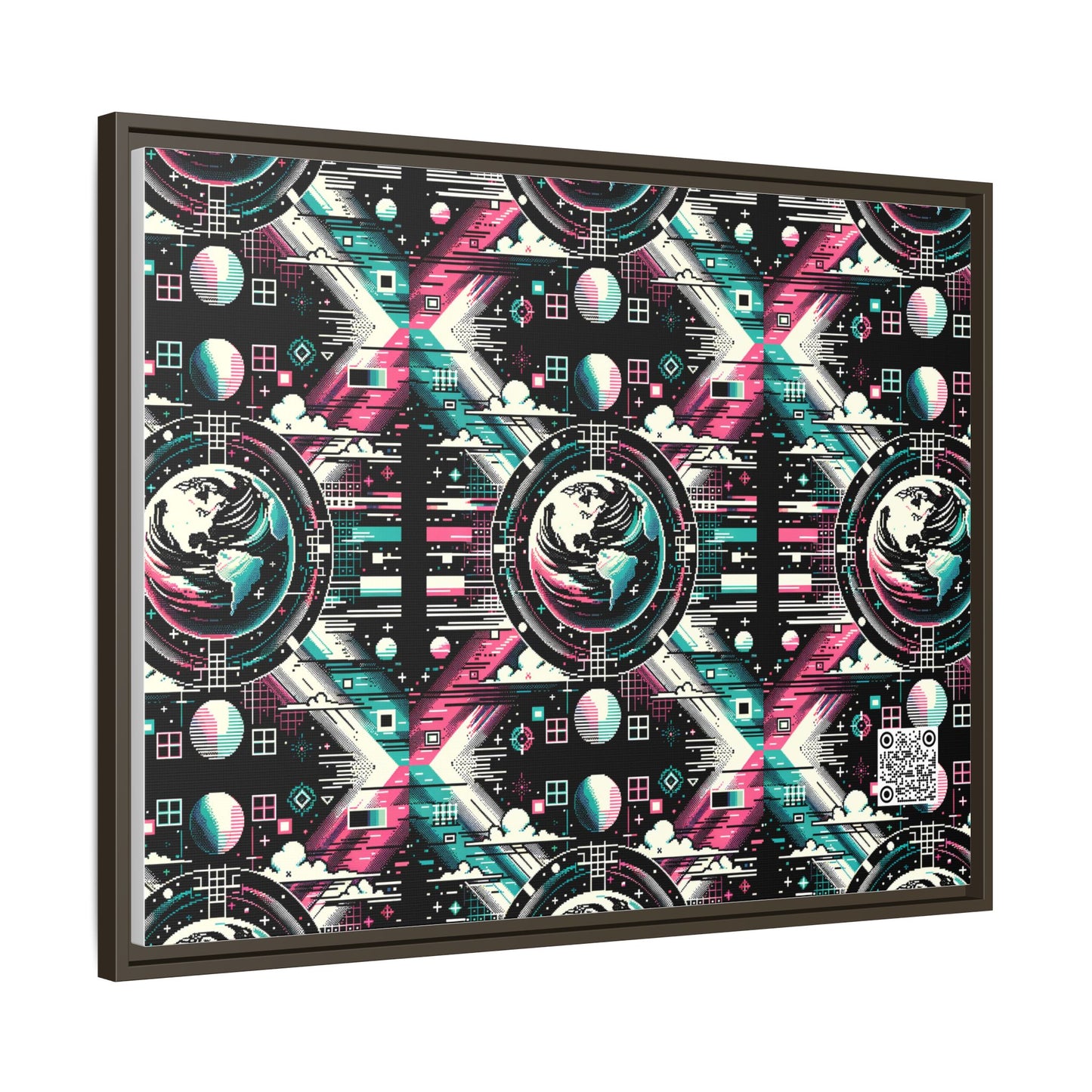 Digital Artistry Digital-native Streetwear Matte Canvas, Framed (multi-color) - 8404 Design-62 A