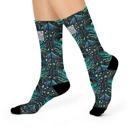 Digital Adventure Graphics Digital Explorer Cushioned Crew Socks - 8404 Design-59