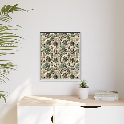 Cultural Artisanal Fusion Contemporary Cultural Elegance Matte Canvas, Framed (multi-Color) - 8404 Design-68 B