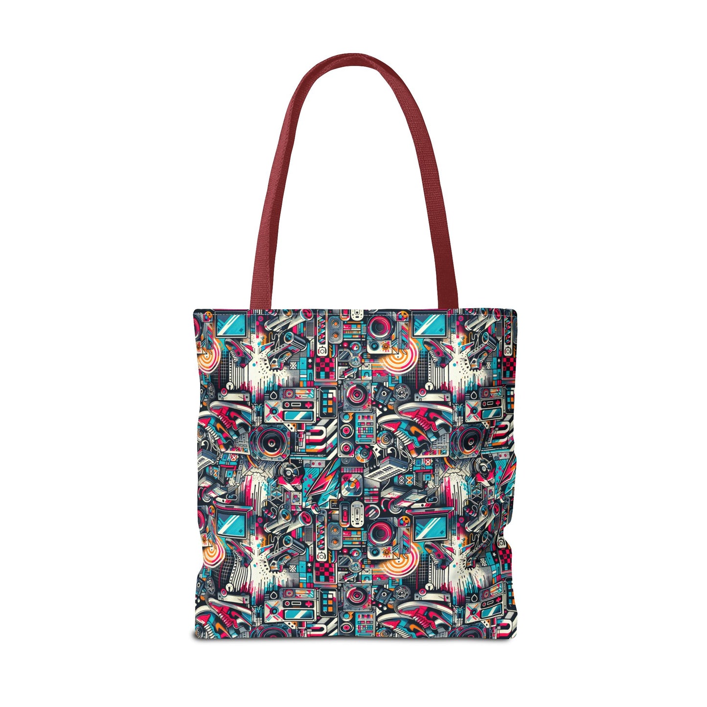 Urban Graffiti Fusion Eclectic Street Art Meets Modern Tech Culture Tote Bag - 8404 Design-50