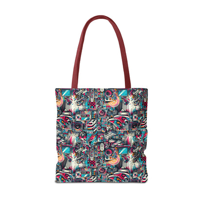 Urban Graffiti Fusion Eclectic Street Art Meets Modern Tech Culture Tote Bag - 8404 Design-50