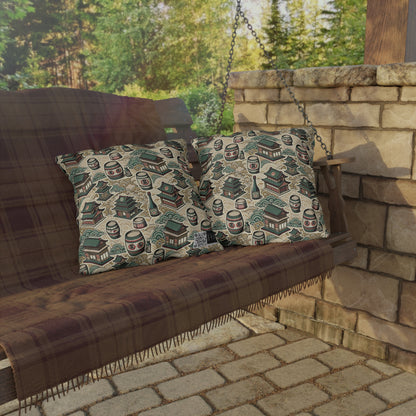 Cultural Artisanal Fusion Contemporary Cultural Elegance Outdoor Pillow - 8404 Design-68