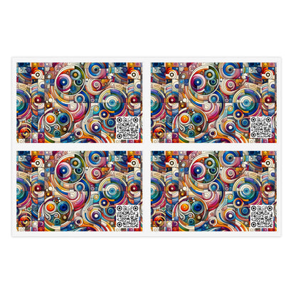 Digital Artistic Expression Artistic Streetwear Sticker Sheets - 8404 Design-49