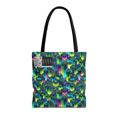 Tech-Infused Neon Tech-Forward Streetwear Tote Bag - 8404 Design-65