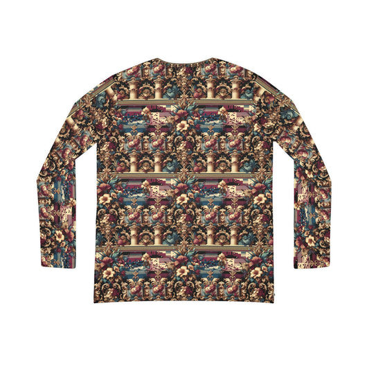 Digital Renaissance Modern Baroque Fusion Women's Long Sleeve V-Neck Shirt - 8404 Design-58