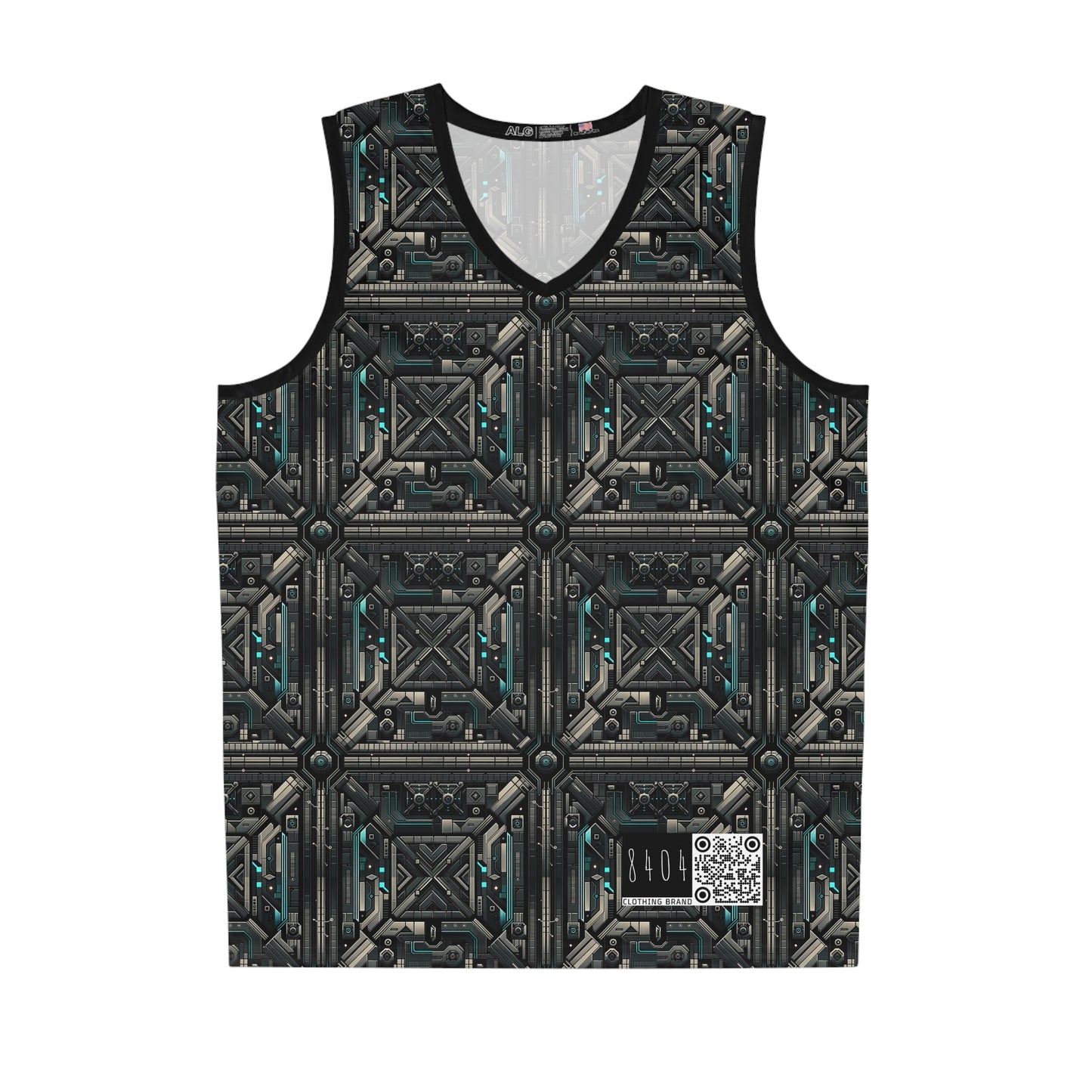 Tech Noir Futuristic Tech Aesthetic with a Dark Twist Basketball Jersey - 8404 Design-59