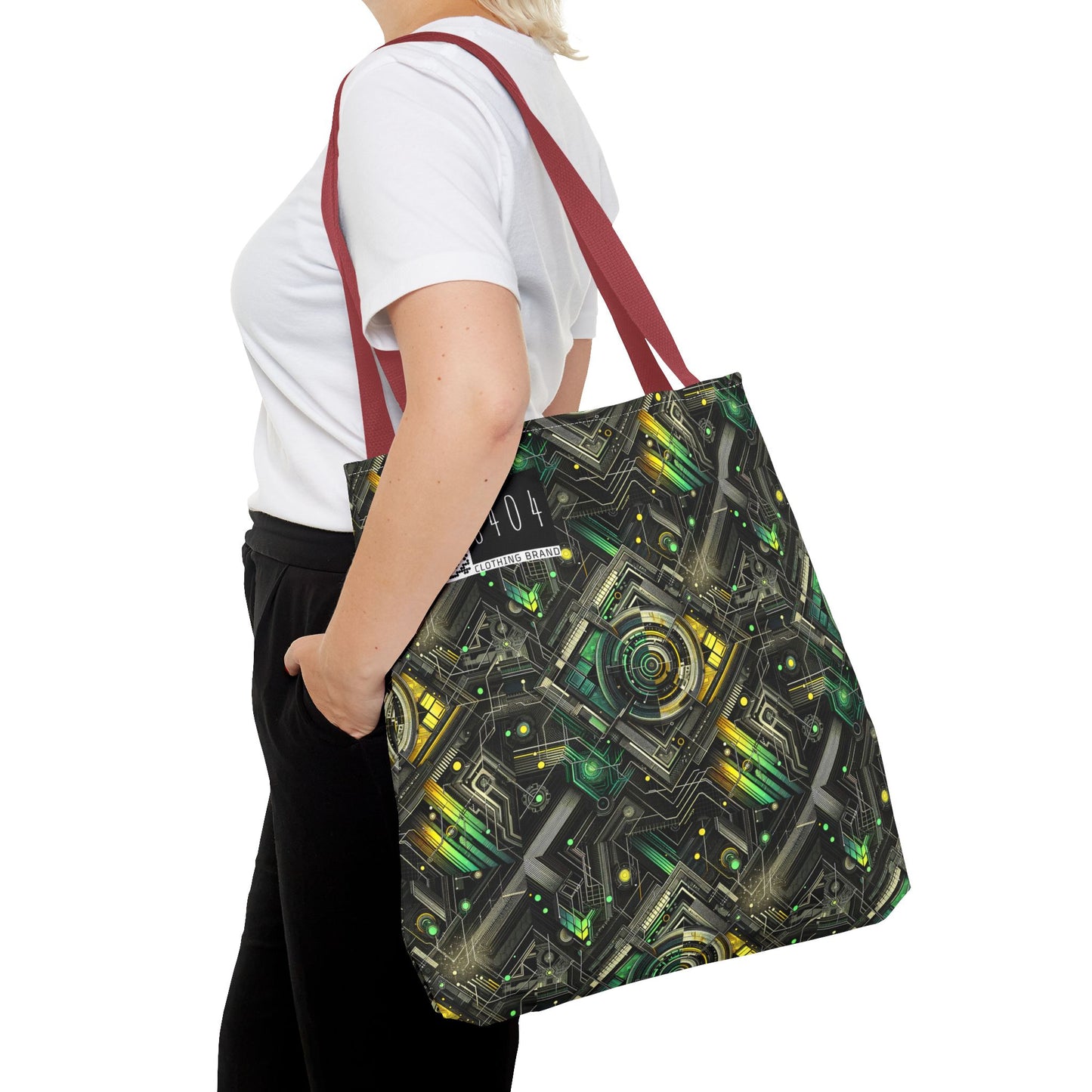 Tech Noir Graphics Tech-Inspired Streetwear Tote Bag - 8404 Design-57