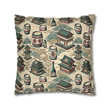 Cultural Artisanal Fusion Contemporary Cultural Elegance Spun Polyester Square Pillowcase - 8404 Design-68