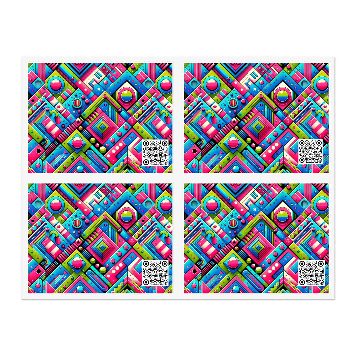 Neon Street Pop Vibrant and Eye-catching Sticker Sheet - 8404 Design-63