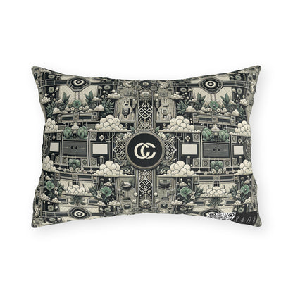 Cyber Garden Party Tech Garden Extravaganza Outdoor Pillow - 8404 Design-54