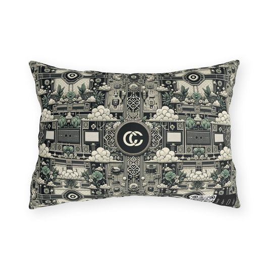 Cyber Garden Party Tech Garden Extravaganza Outdoor Pillow - 8404 Design-54