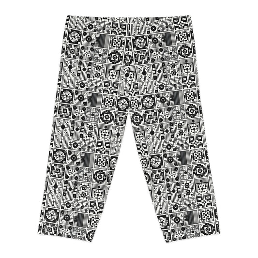 Digital Minimalism Minimalist Tech Women's Capri Leggings - 8404 Design-55