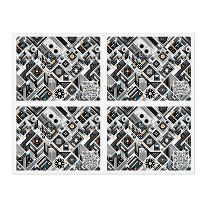 Tech-Forward Athleisure Sleek Tech Aesthetic Sticker Sheets - 8404 Design-61