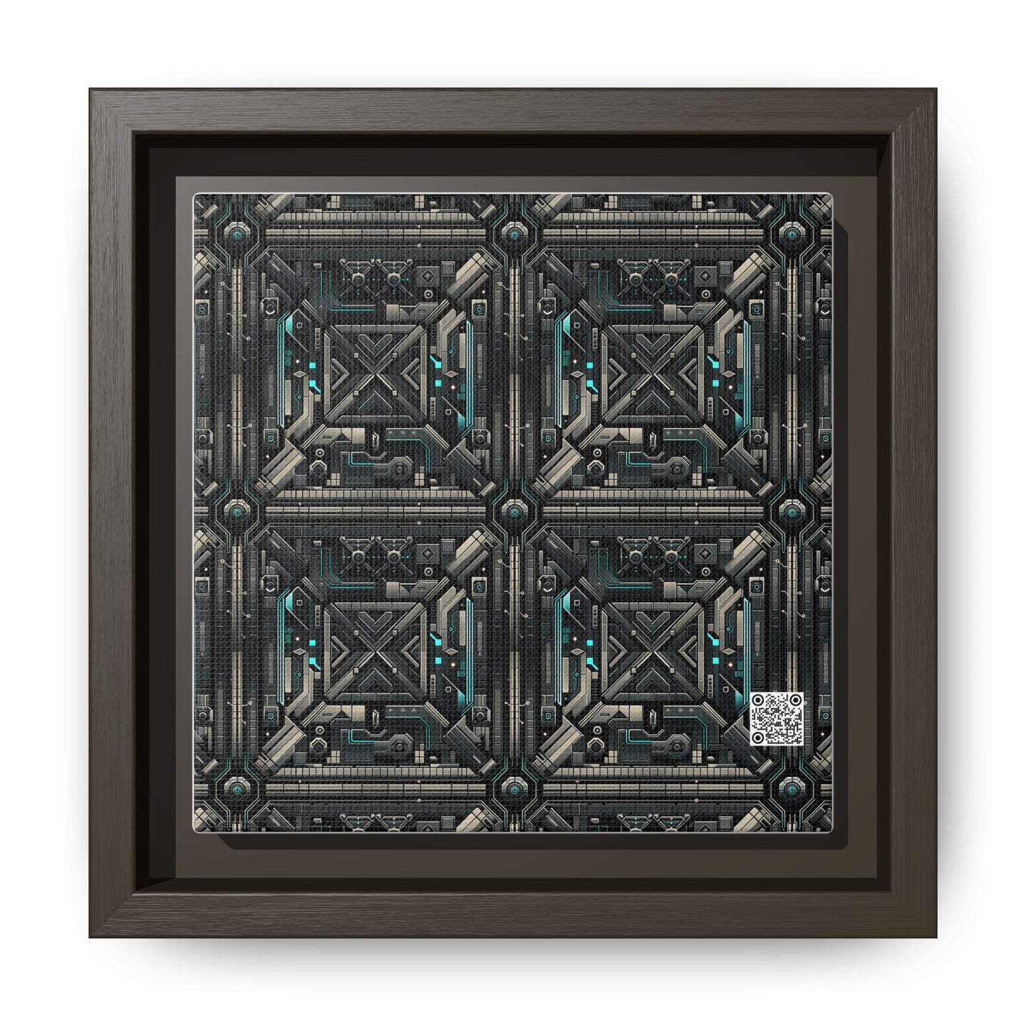 Tech Noir Futuristic Tech Aesthetic with a Dark Twist Matte Canvas, Framed (multi-color) - 8404 Design-59 B