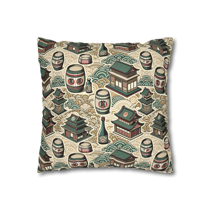 Cultural Artisanal Fusion Contemporary Cultural Elegance Spun Polyester Square Pillowcase - 8404 Design-68
