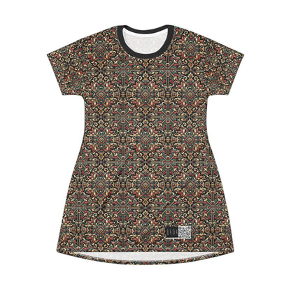 Streetwear Renaissance Artistic Clash of Old and New T-Shirt Dress - 8404 Design-46