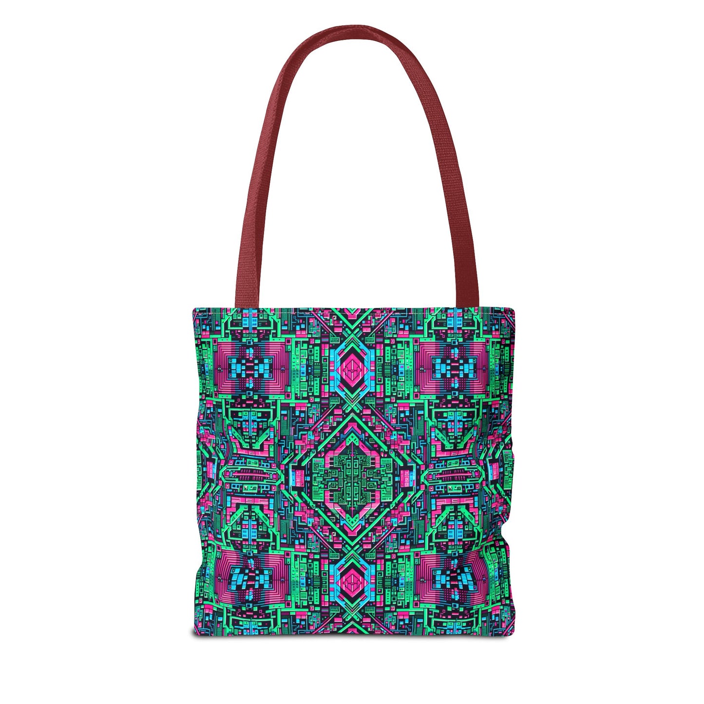 Digital Glitch Vibes Tech-Inspired Streetwear Tote Bag - 8404 Design-71