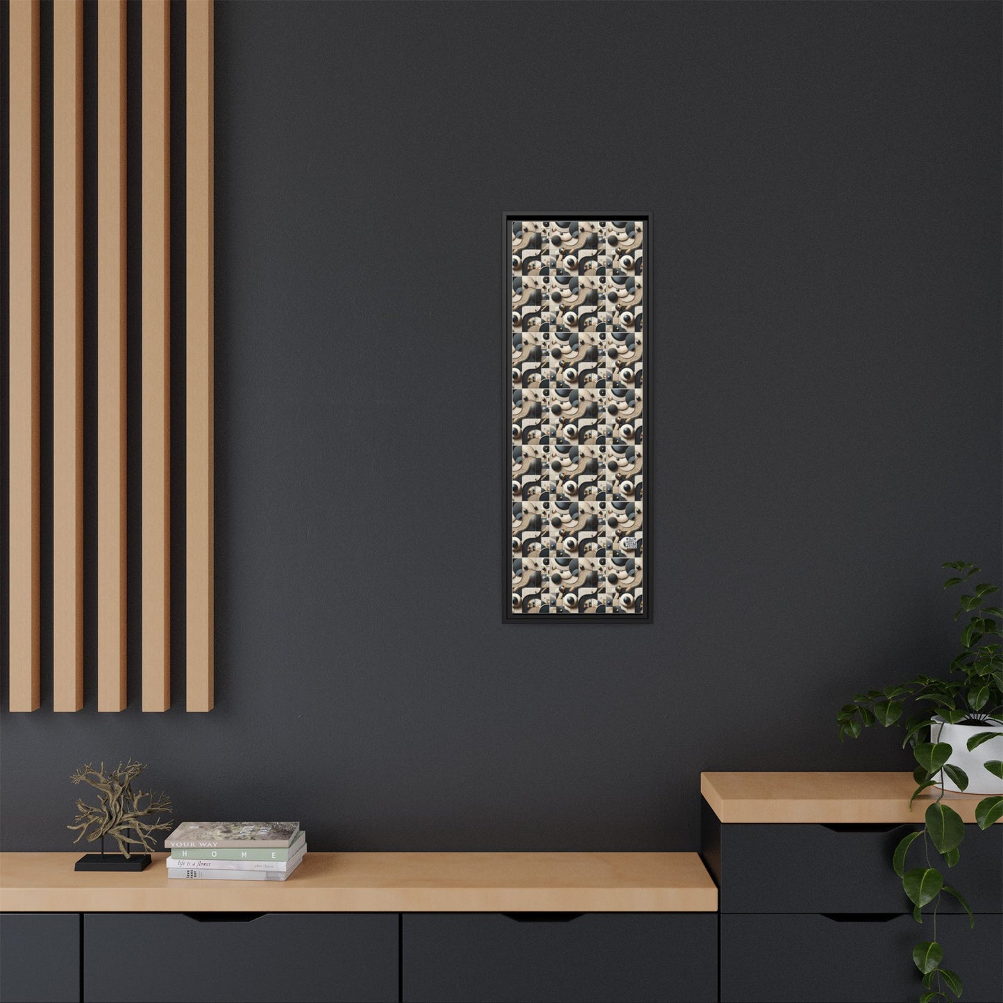 Tech-forward Luxe Streetwear Tech Luxe Fusion Matte Canvas, Framed (multi-color) - 8404 Design-71 B